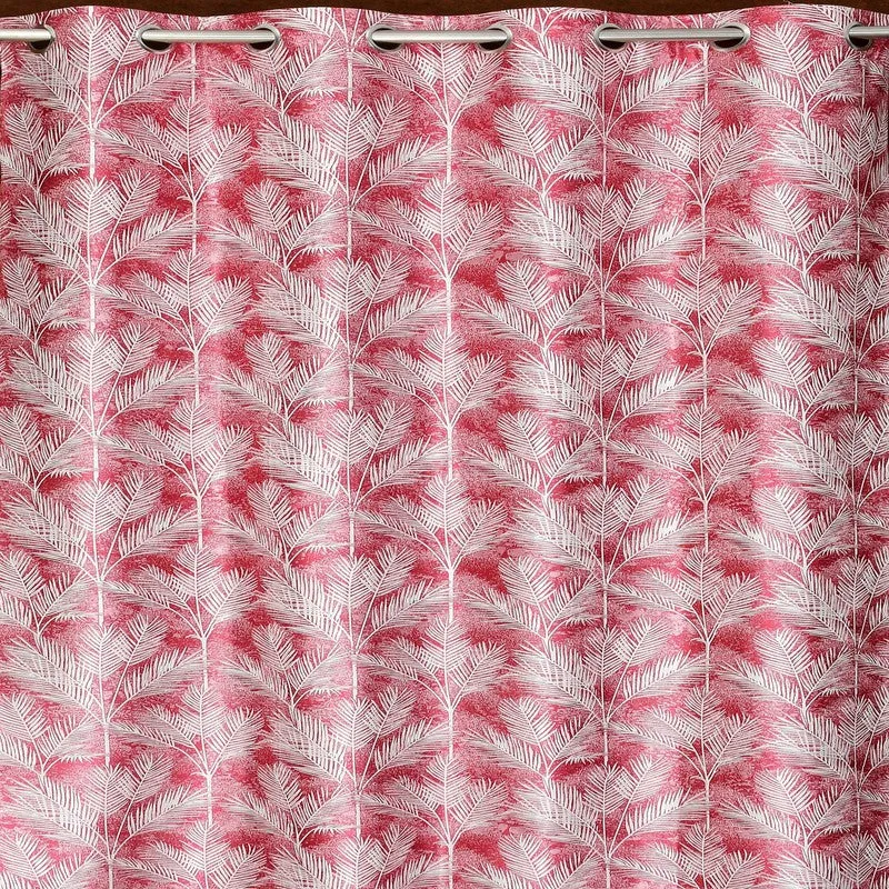 PureShade Printed Curtains (Maroon) - Set Of Two media 4