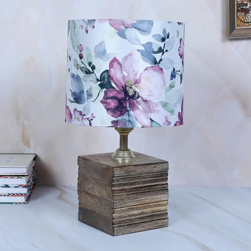 Lumikko Cube Printed Mango Wood Table Lamp - Multicolor media 3