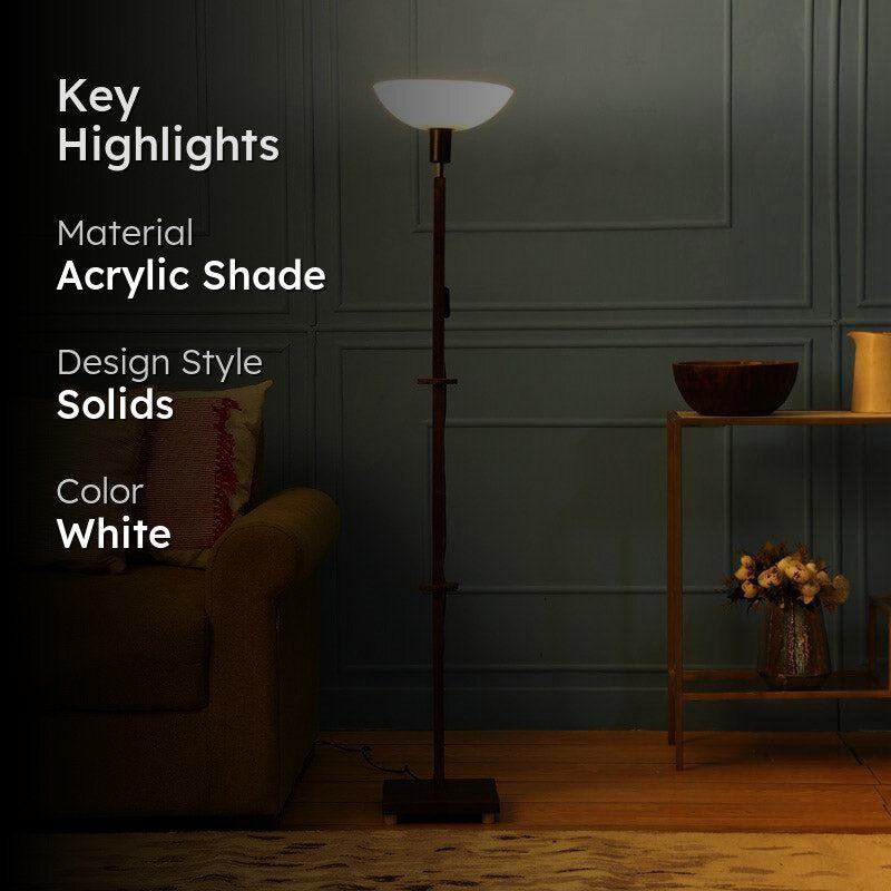 Corvina Black Mara Floor Lamp With Shelf media 2