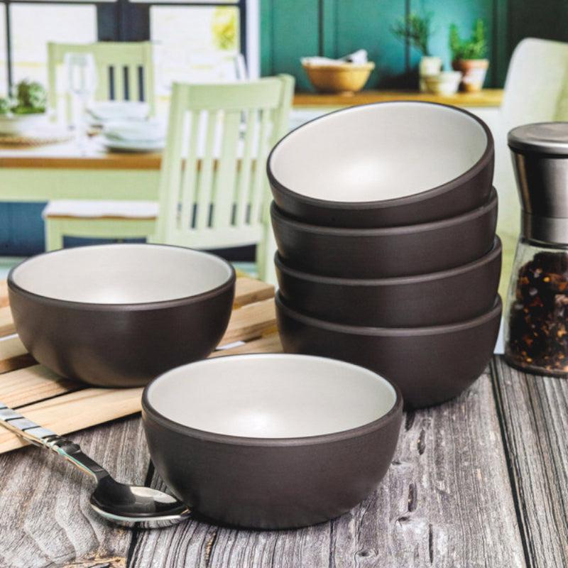 Servewell Dima Green Snack Bowl (400 ML) - Set Of Six