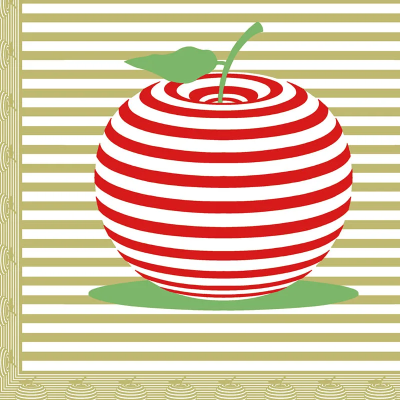 Illusion Stripey Cherry Cotton Bedsheet (Light Green) - 200 TC media 3