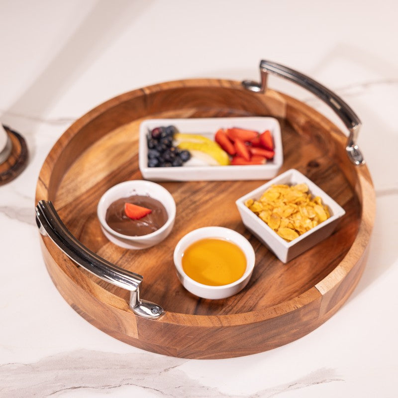 ArtisanTouch Wood Serving Tray - Brown