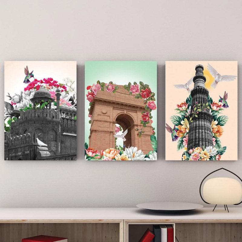 The Marvellous Heritage Canvas Wall Painting - Set Of Three