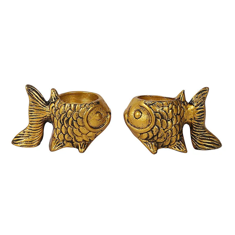 Matsya Tea Light Holder - Set Of Two media 3
