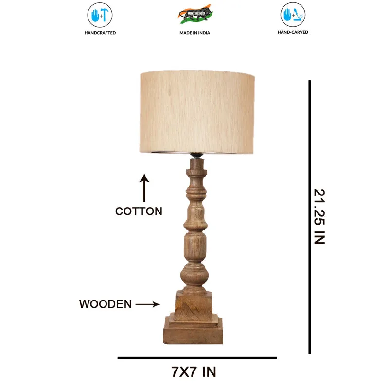 Cotin I Arbor Wooden Table Lamp - Beige,Brown media 7