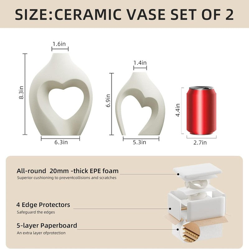 Abstract Loop Sculptural Ceramic Vase - Set Of Two media 9