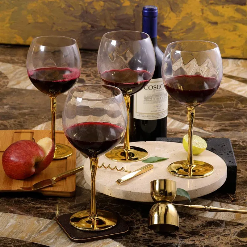 Crystal Toast Wine Glasses (650 mL Each) - Set of Four media 1