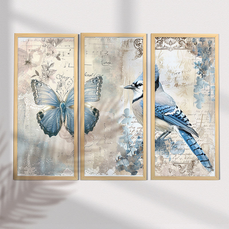Whimsy Of Blues Wall Art - Set Of Three media 4