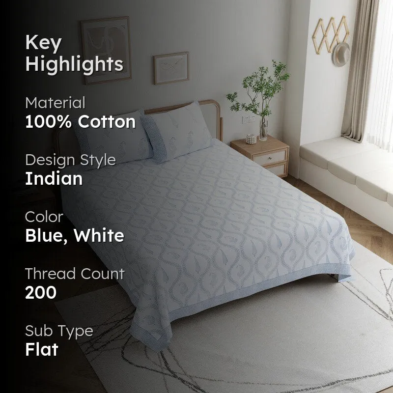 IndiWeave Cotton Bedsheet - 200 TC media 2