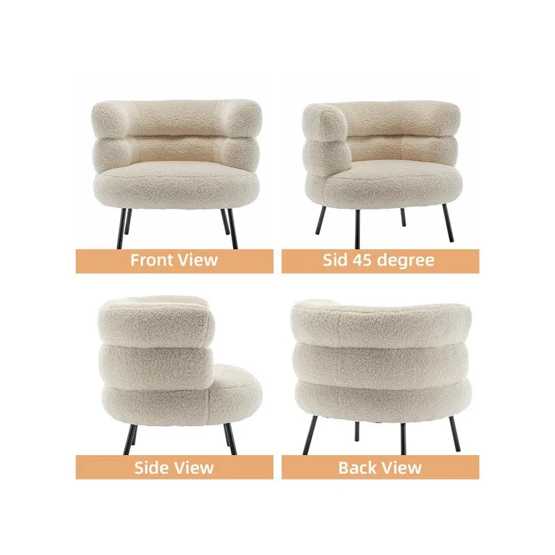 Clive Accent Chair - Ivory media 4
