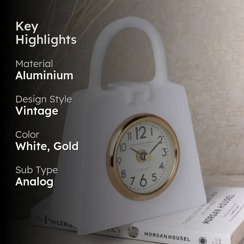 Shopping Show Table Clock - White media 2