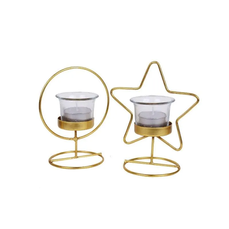 Starry Round Tealight Candle Holder - Set Of Two media 4