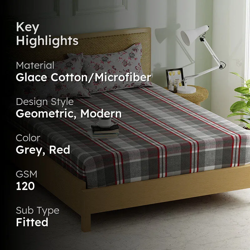 Daedalus Geometric Microfiber Bedsheet - 120 GSM media 2