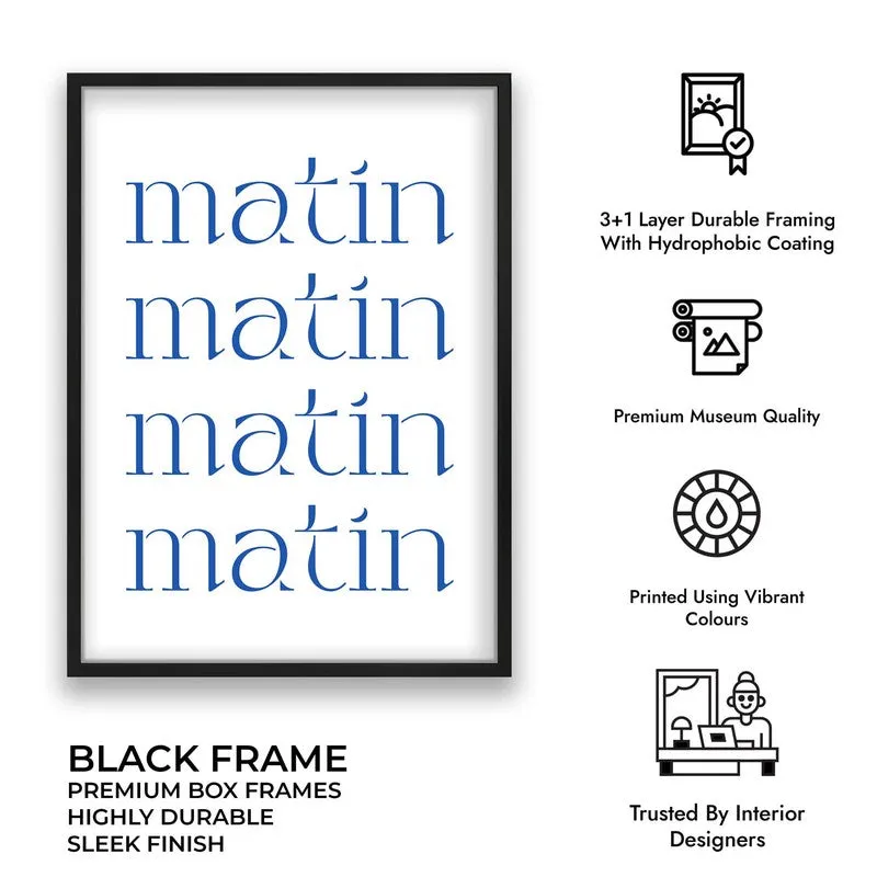 Matin Letters Archival Canvas Wall Art - Black media 9
