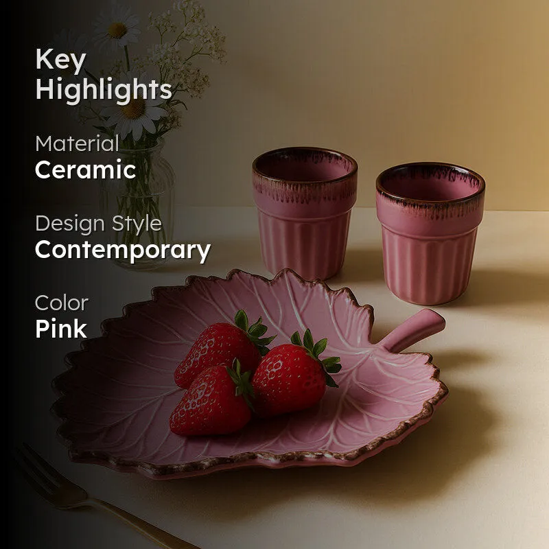 Cerelia Ceramic Platter with Dip Bowl - Three Piece Set media 2