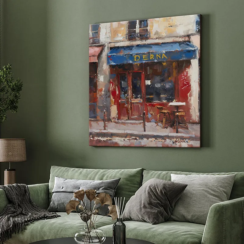 Cafe Street Scene Wall Painting media 4