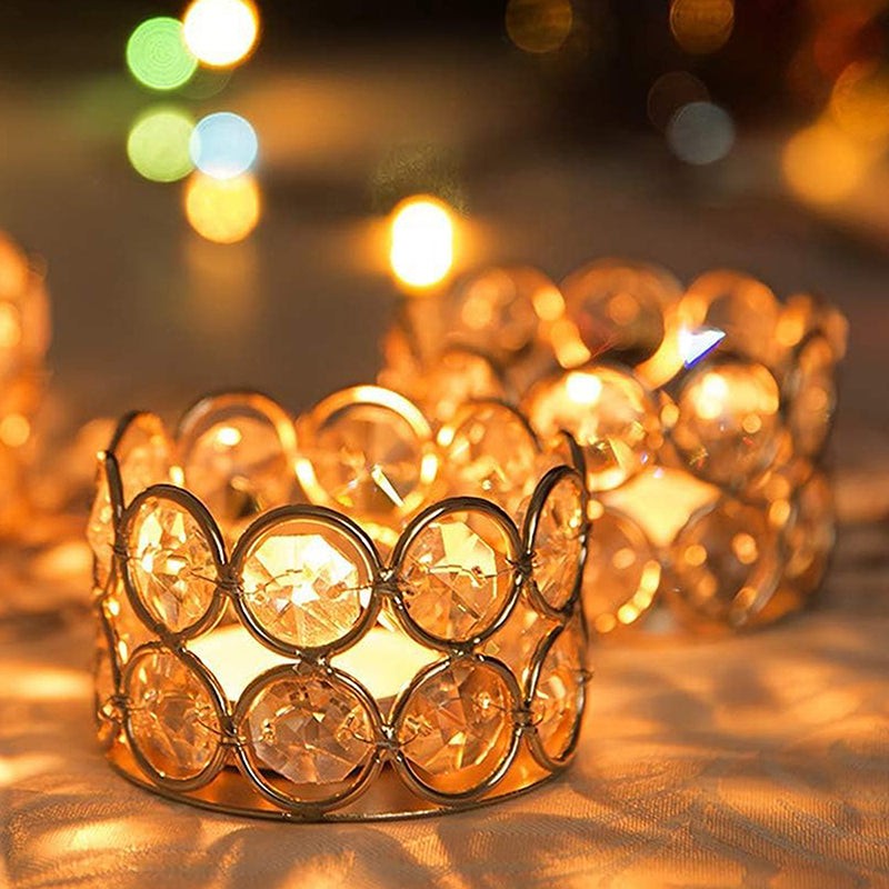 Gemlite Metal Tea Light Holder With Candle - Set Of Ten media 5