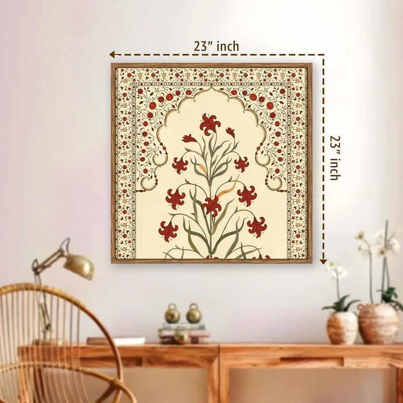 Folk Flora Canvas Wall Art With Frame media 11