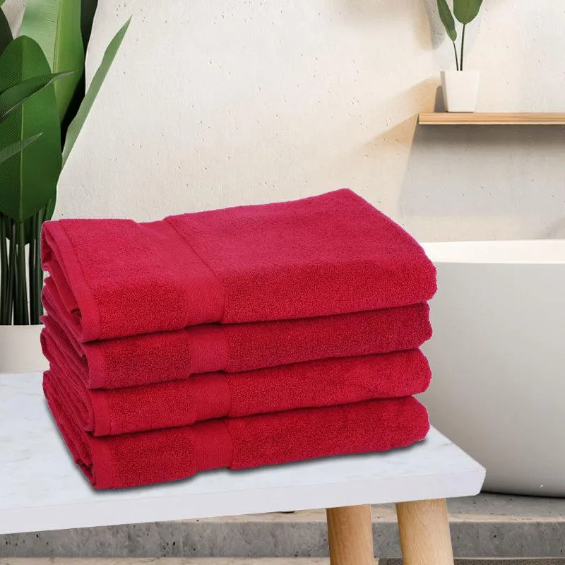 Miorah Bath Towel (Red) - Set Of Four media 1