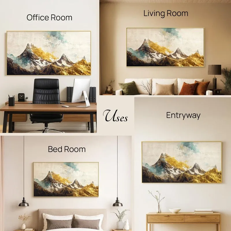 Mountainscape Canvas Wall Painting With Frame media 6