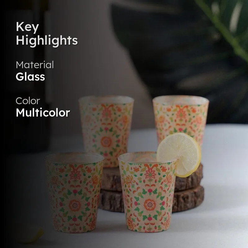 Mughal Blooms Shot Glass (30 ml) - Set Of Four media 2