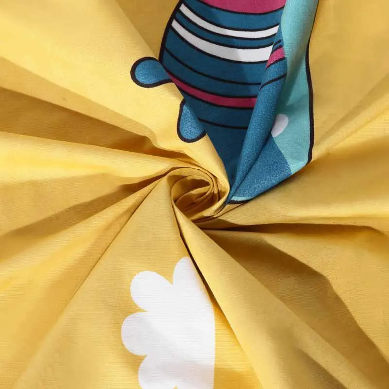 Dance With Whales Printed PolyCotton Bedsheet - 180 GSM media 6