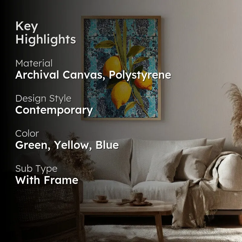 Vitamin Glow Canvas Wall Painting - Brown Frame media 2