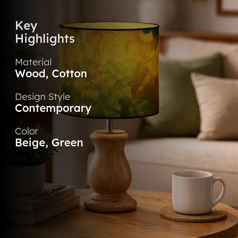 BloomGlow Wooden Table Lamp media 2