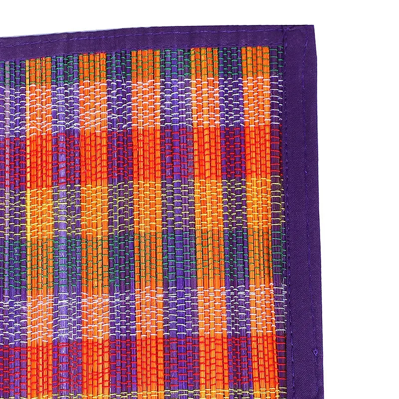 Chequered Zen Bamboo Coaster (Purple) - Set Of Six media 4