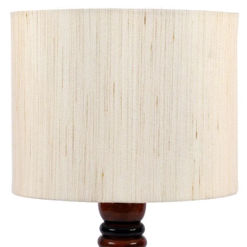 Urbane Gilmore Fabric Table Lamp - White,Brown media 5