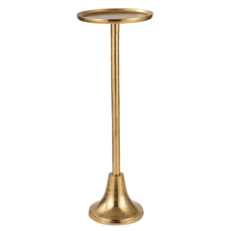 Minimal Stem Aluminum Side Table - Gold media 3
