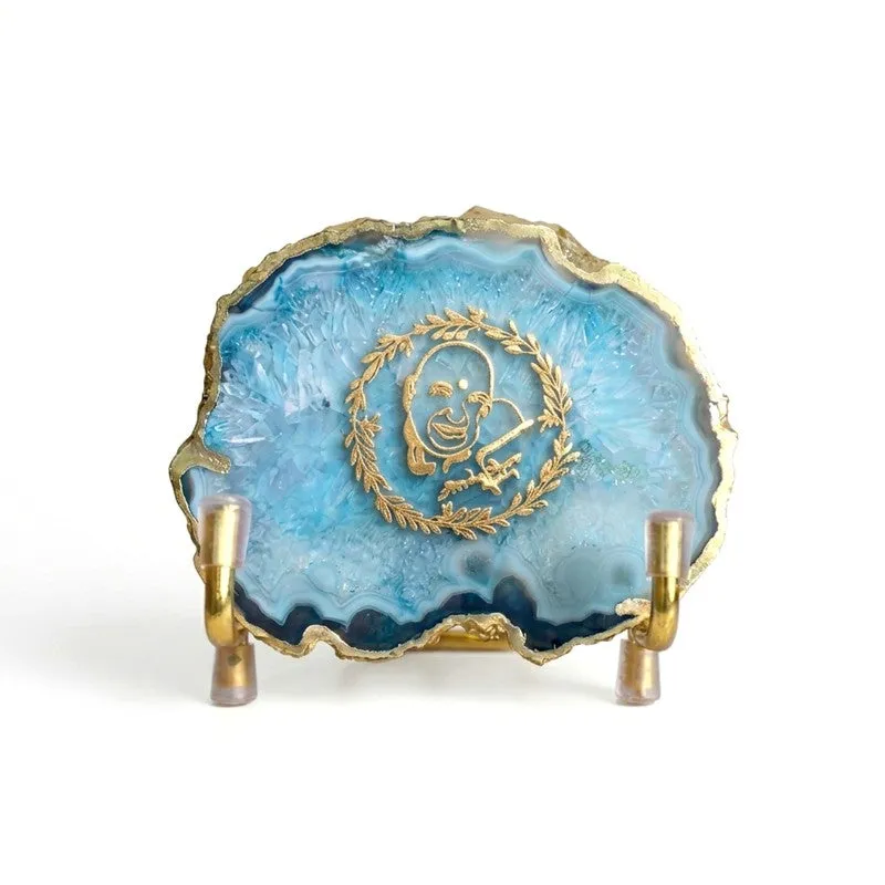 Sacred Guruji Handcrafted Agate Religious Accent - Turquoise media 4
