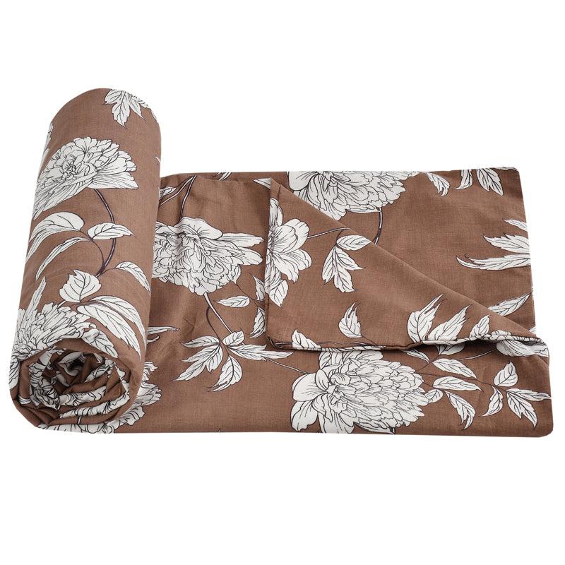 Dusky Garden Floral Cotton Duvet Cover - 210 TC media 5