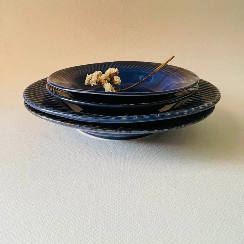 Magra Pasta Plate (Blue) - Set Of Four media 1