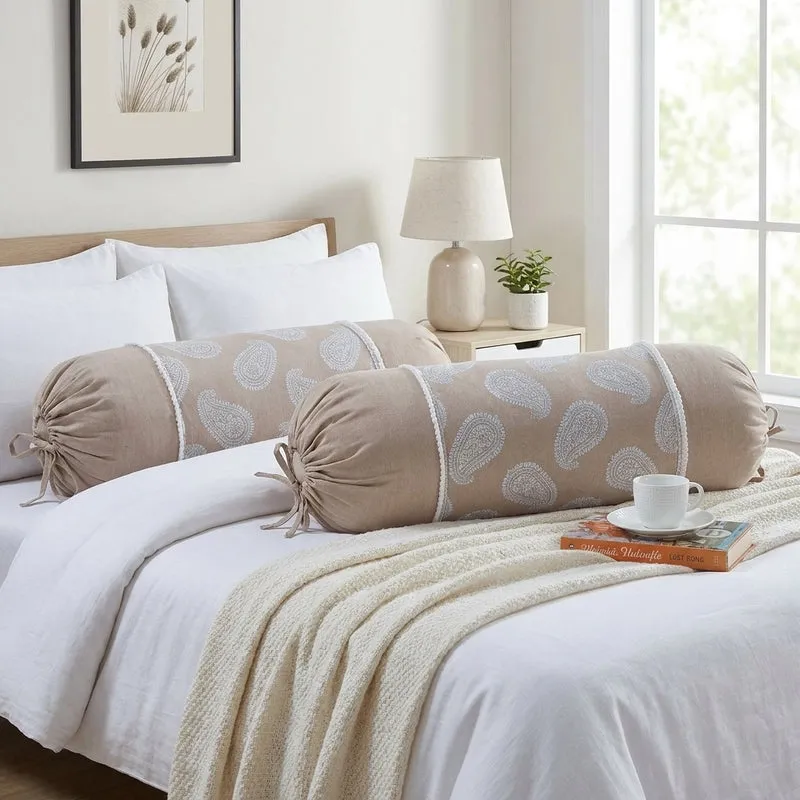 Swayam Tithi Bolster Cover - Set Of Two media 1