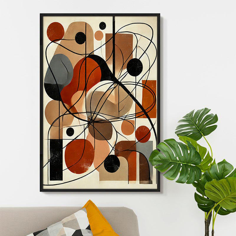 Ordo Ab Chaos Abstract Wall Painting With Frame media 5