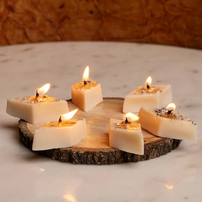 Kaju Katli Jasmine Scented Candle - Set Of Six media 3