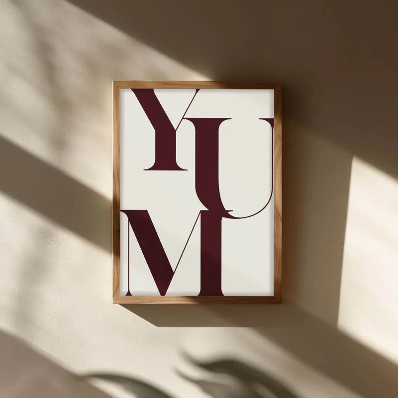 YUM Font Archival Canvas Wall Art - Brown media 3