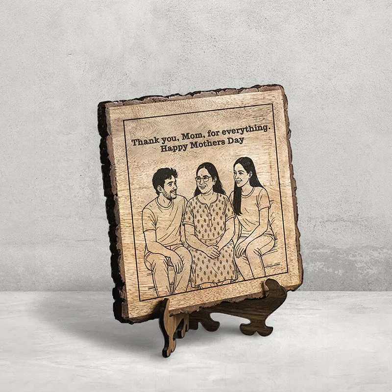 Grateful Mother's Day Wood Showpiece - Square media 3