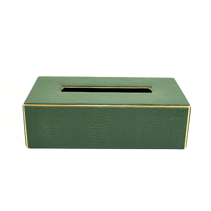 Tisquo Edge Faux Leather Tissue Box - Olive Green media 3
