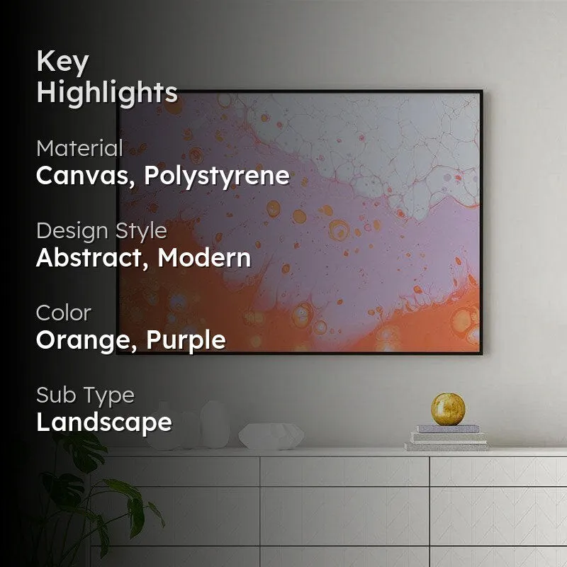 Drops of Abstract Canvas Wall Painting - Black Frame media 2