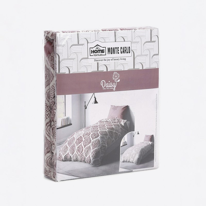 Monte Carlo Desiora Motif Print Polycotton Reversible Dohar (Peach) - 150 GSM media 7