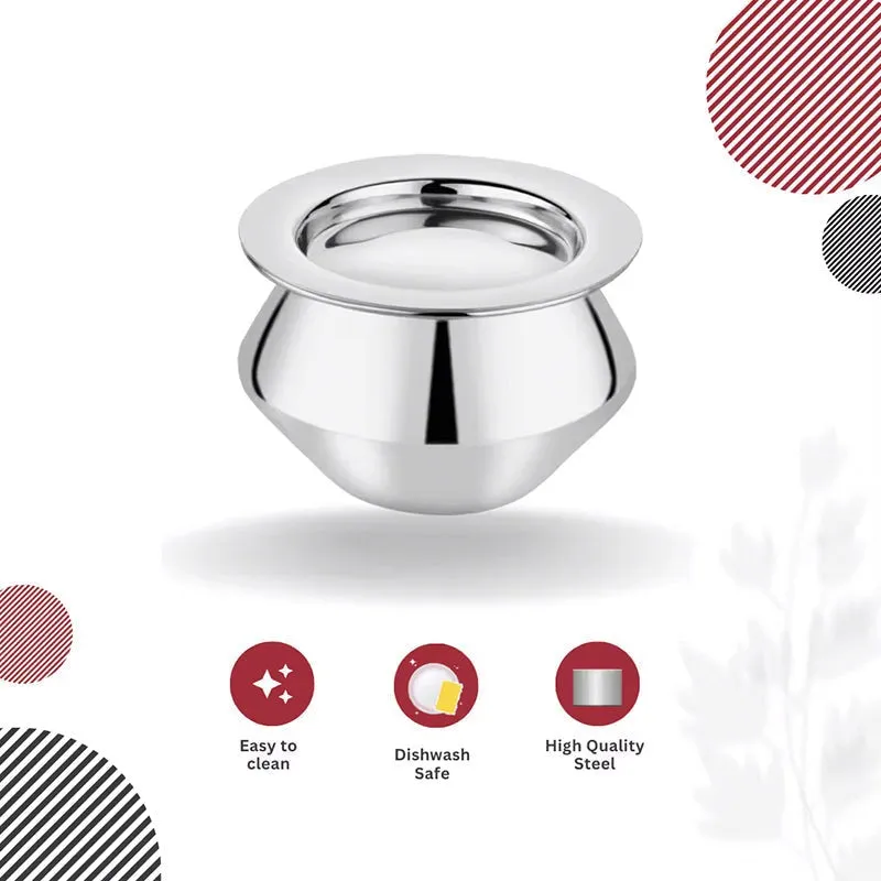 Dritha Handi With Lid - 110 mL / 3 Inches - Set of Two media 12