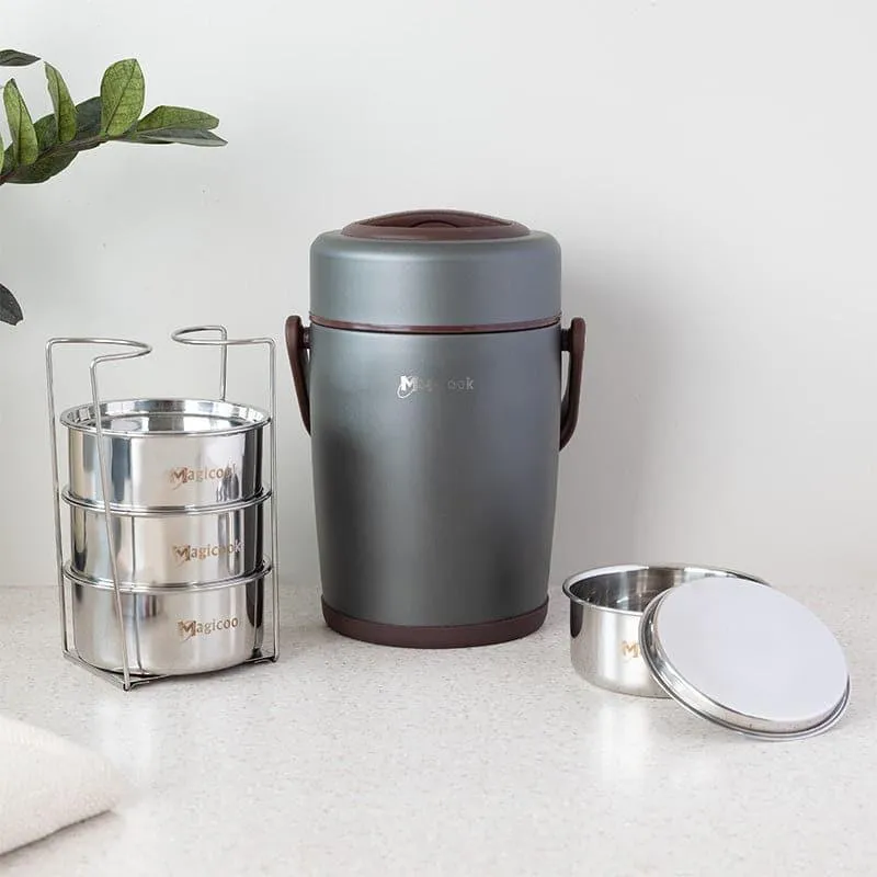 Cassa Insulated Lunch Box (Brown) - 2500 ML media 3