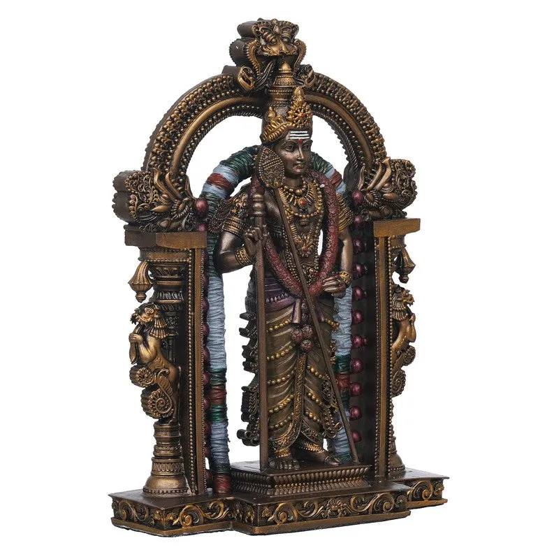 Side view showing the detailed profile and arched frame of the idol
