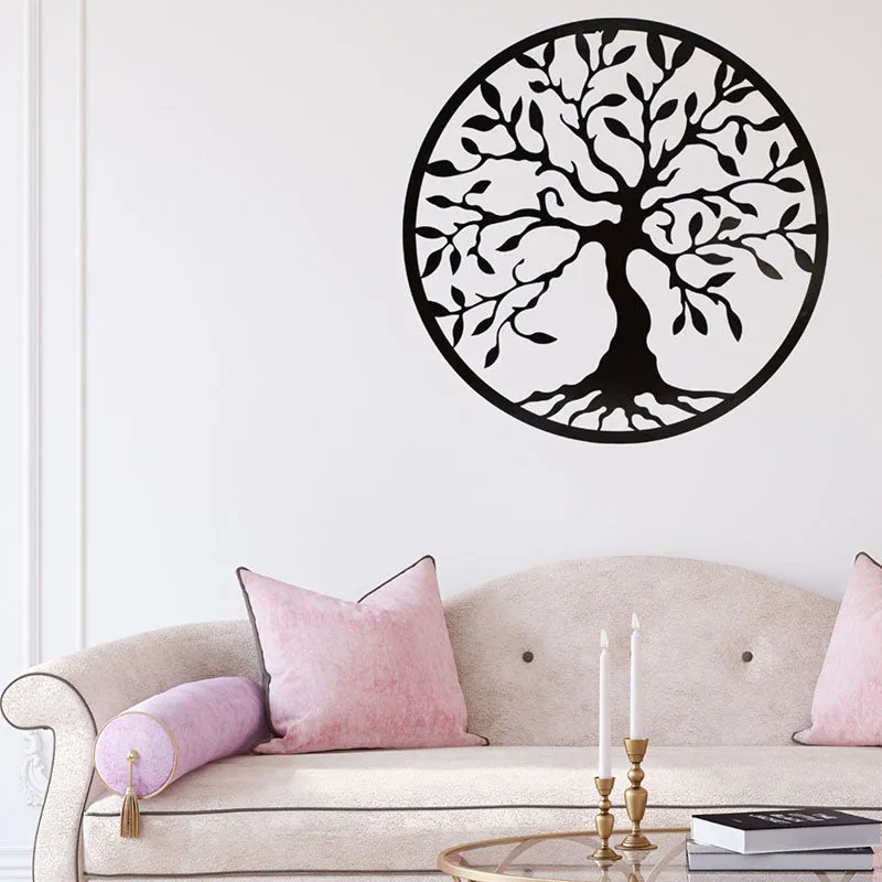 Tree Of Tranquility Black Iron Wall Accent media 1