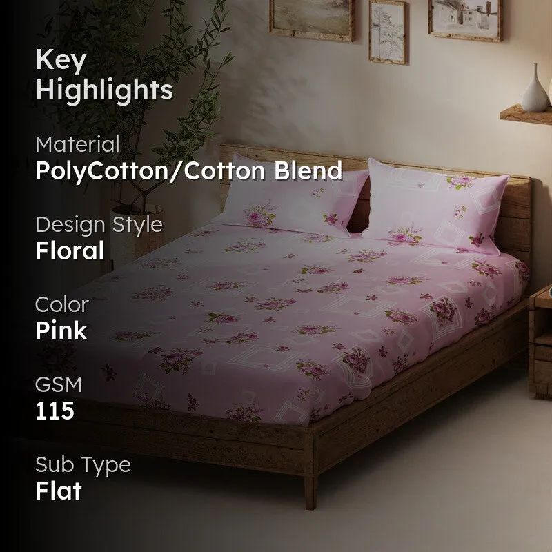 Ceynor Bedsheet (Pink) - 115 GSM media 2