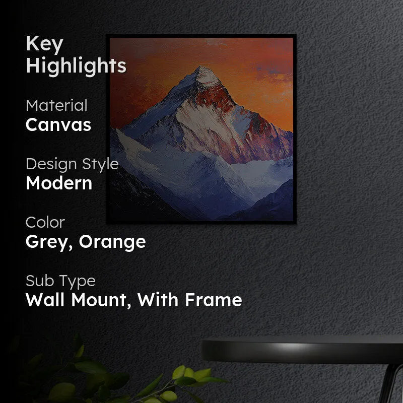 Peak Of Everest Canvas Wall Art With Frame media 2