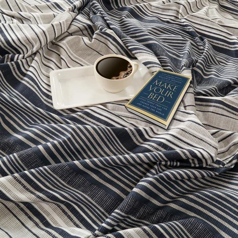 Swayam Virika Striped Cotton Bedsheet - 200 TC media 4