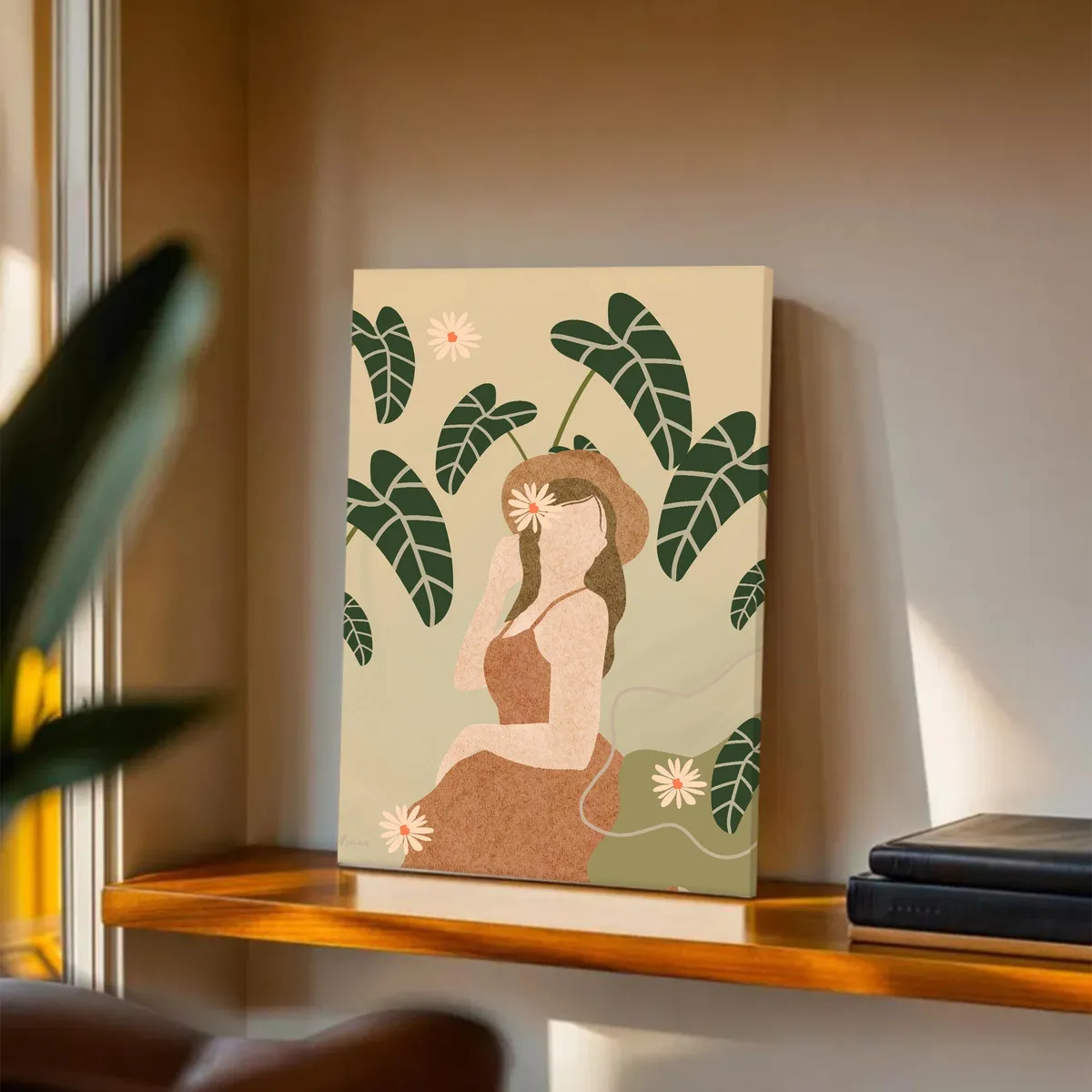 Blushwind Cotton Canvas Wall Painting media 2